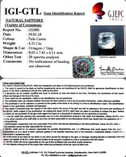 4.21/CT Natural Green Sapphire with Govt Lab Certificate-12210